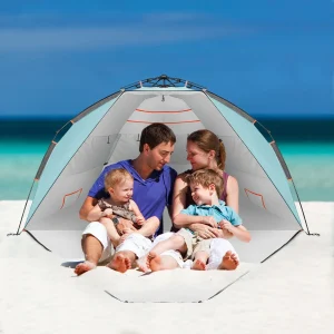 3 4 Person Luxury Beach Tent with UPF 50+ Rated Sun Protection