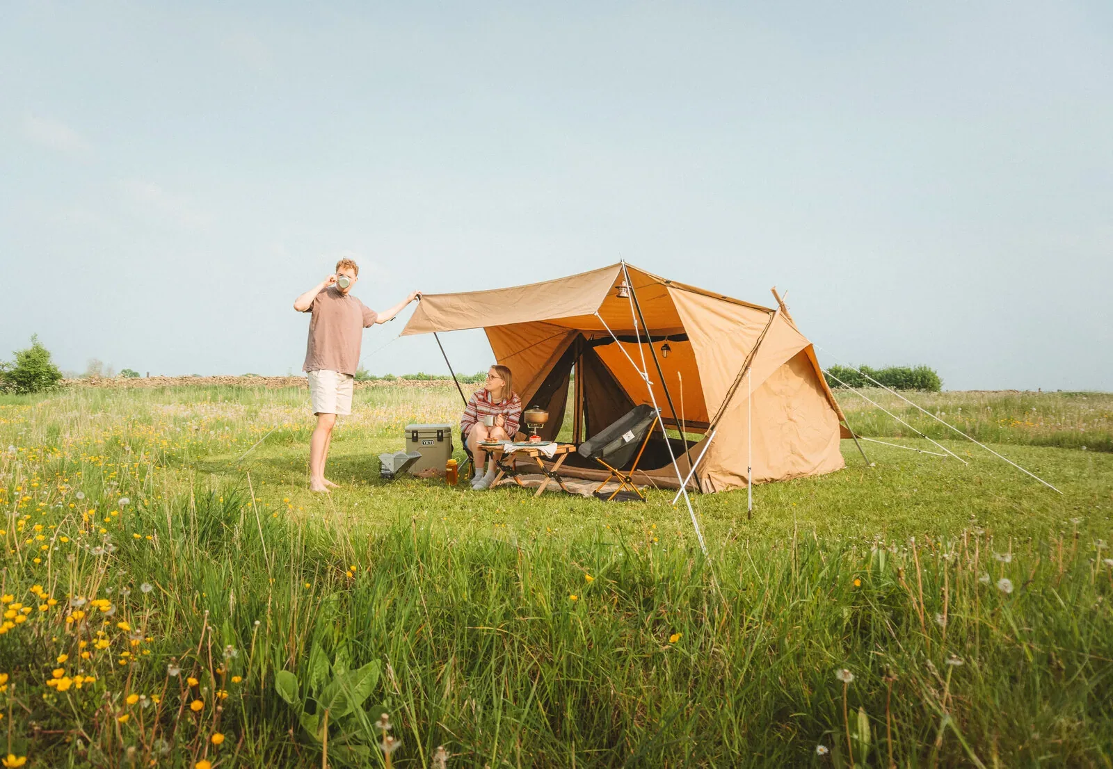 Altai — tenda canadese panoramica in policotone