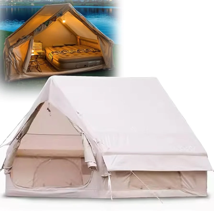 Miuxe Casetta da Campeggio Gonfiabile con Pompa, Tende Ad Aria per Famiglie 4 Stagioni di Facile Installazione Tenda Ad Aria Grande Autoportante per 2 3 Persone All’aperto con Borse per Il Trasporto :