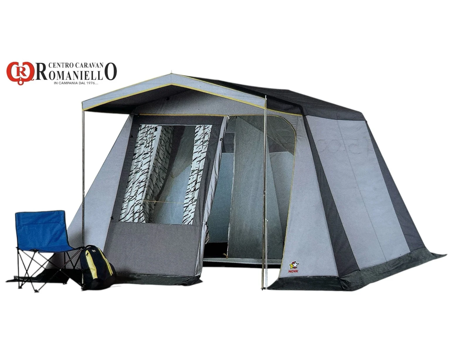 Tenda a Casetta Ibiza Per il Campeggio di 5 Persone con Spazi Funzionali