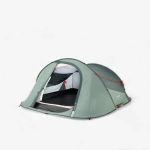 Tenda campeggio 2 SECONDS 3 persone verde