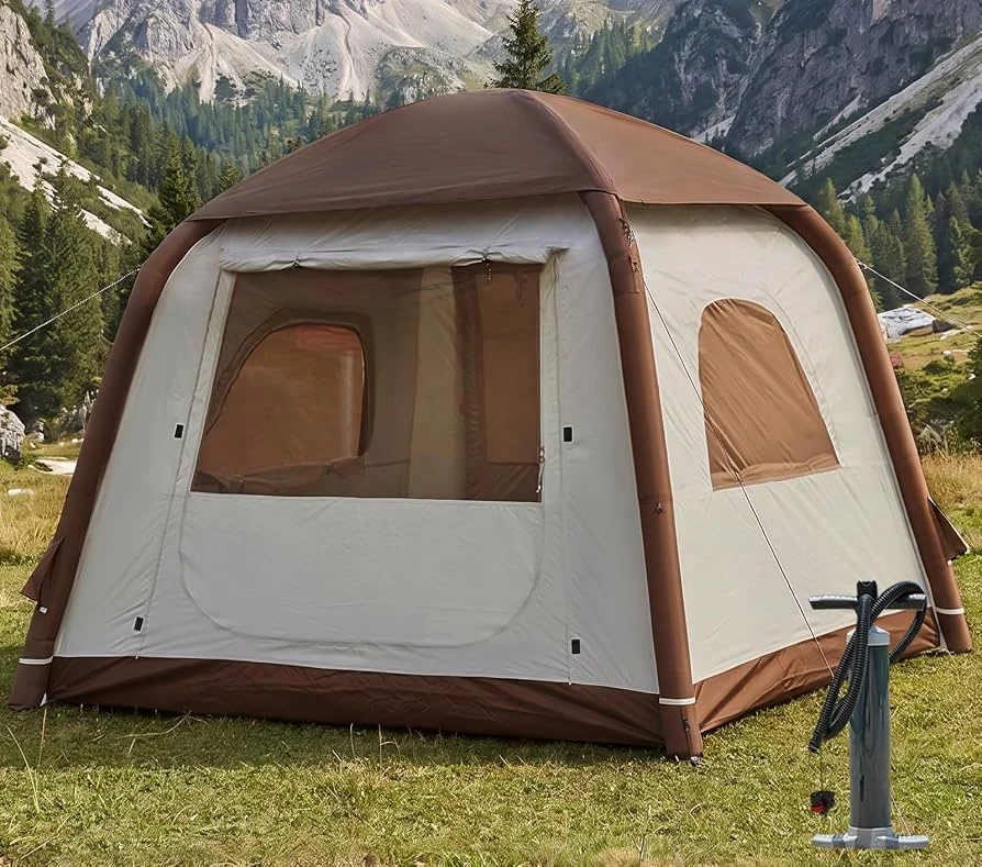 Tenda da campeggio gonfiabile, per 2 4 persone, ombrellone, Oxford, impermeabile, facile da installare, tenda da casa : Amazon.it: Sport e tempo libero