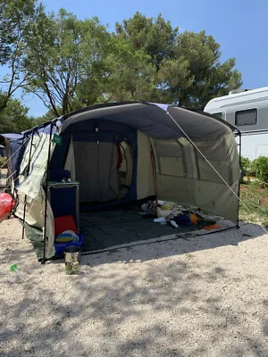 Tenda Familiare da 6 posti con veranda esterna Beige/Grigia 4061173012647 | eBay